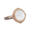 TURKISH CHALCEDONY MOODY MAUVE ENAMEL COCKTAIL RING