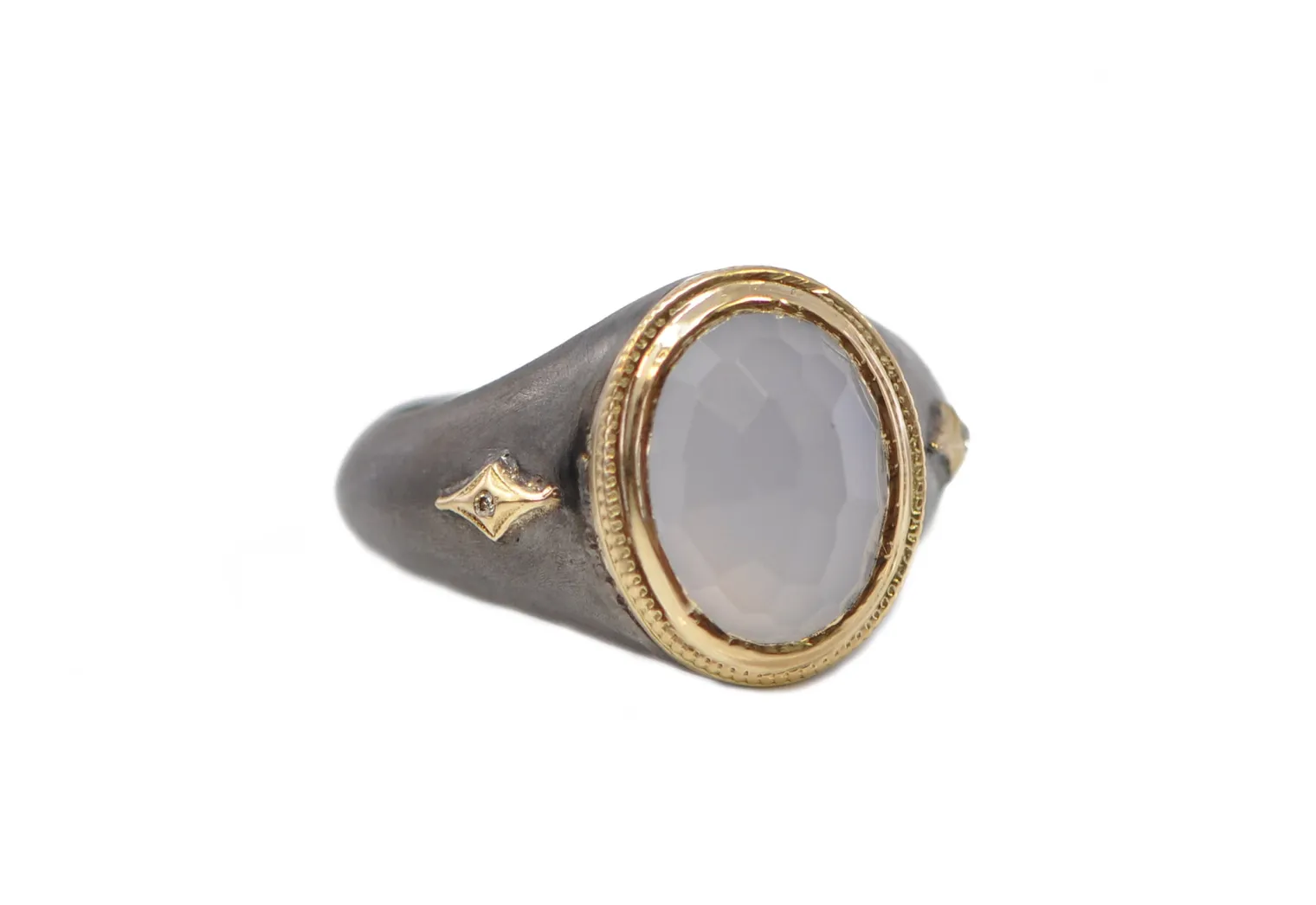 TURKISH CHALCEDONY SIGNET RING