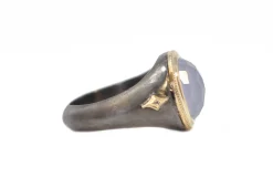 TURKISH CHALCEDONY SIGNET RING