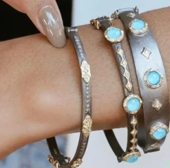 Turquoise Crivelli Bangle Bracelet