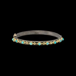 TURQUOISE LONDON BLUE TOPAZ CRIVELLI HUGGIE BRACELET