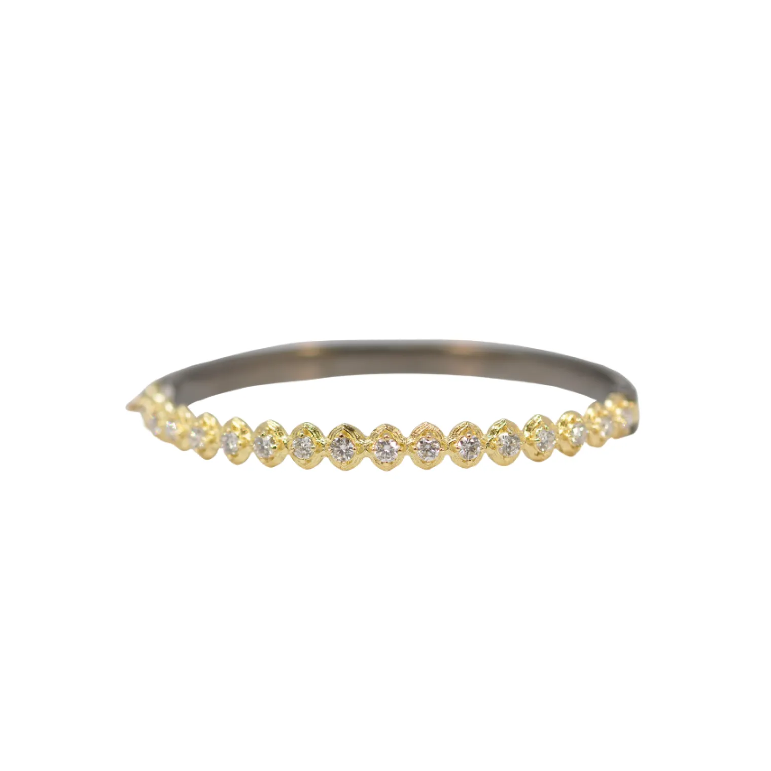 WHITE DIAMOND SCROLL HUGGIE BRACELET