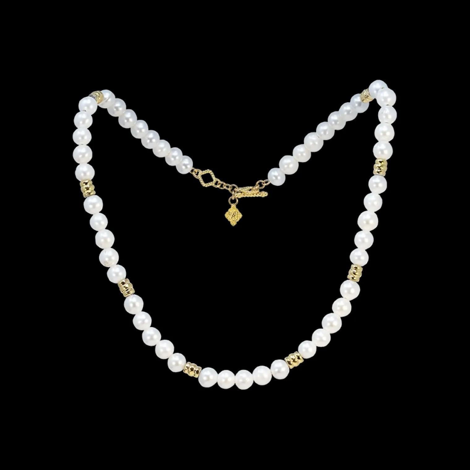 14.5" WHITE PEARLS DOUBLE WRAP BRACELET