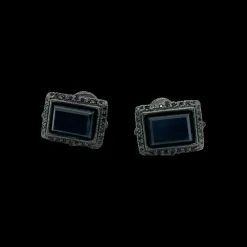 13X15 MM BLUE TIGERS EYE CUFF LINK