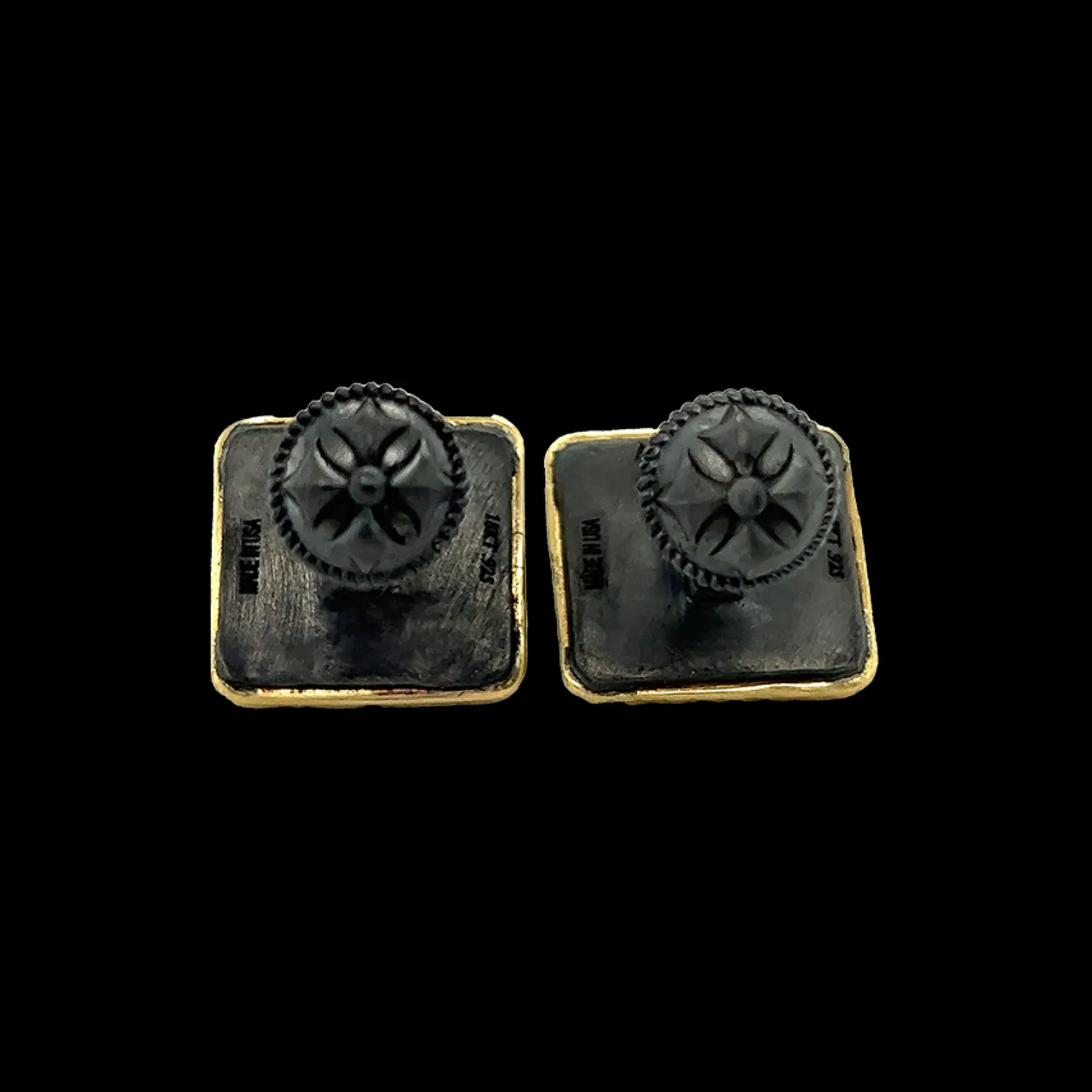 16X15 MM BLUE TIGERS EYE CUFF LINK