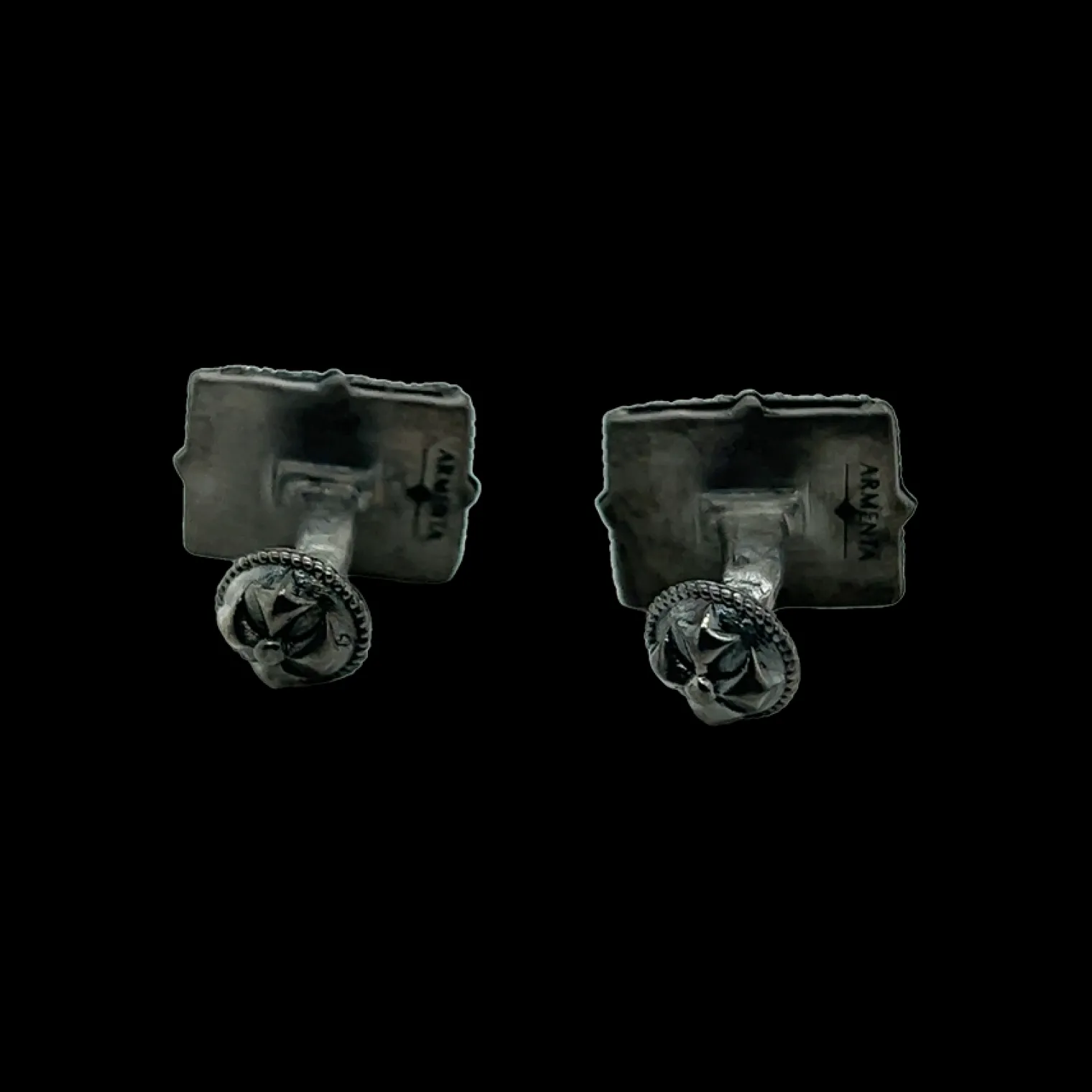 13X15 MM BLUE TIGERS EYE CUFF LINK
