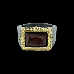 13X9 MM BROWN PIETERSITE SIGNET RING