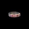 4X3 MM OVAL PURPLE GARNET STACK BAND