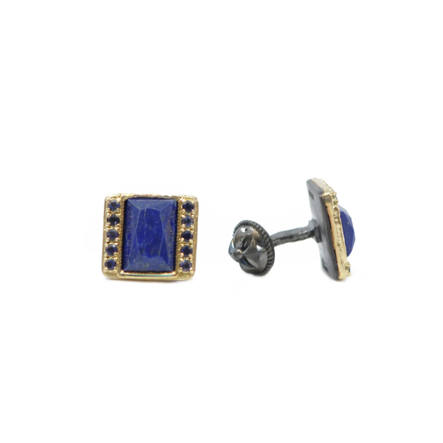 13X9MM LAPIS LAZULI WITH IOLITE CUFF LINKS