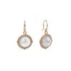 12X12MM TURKISH CHALCEDONY DROP EARRINGS