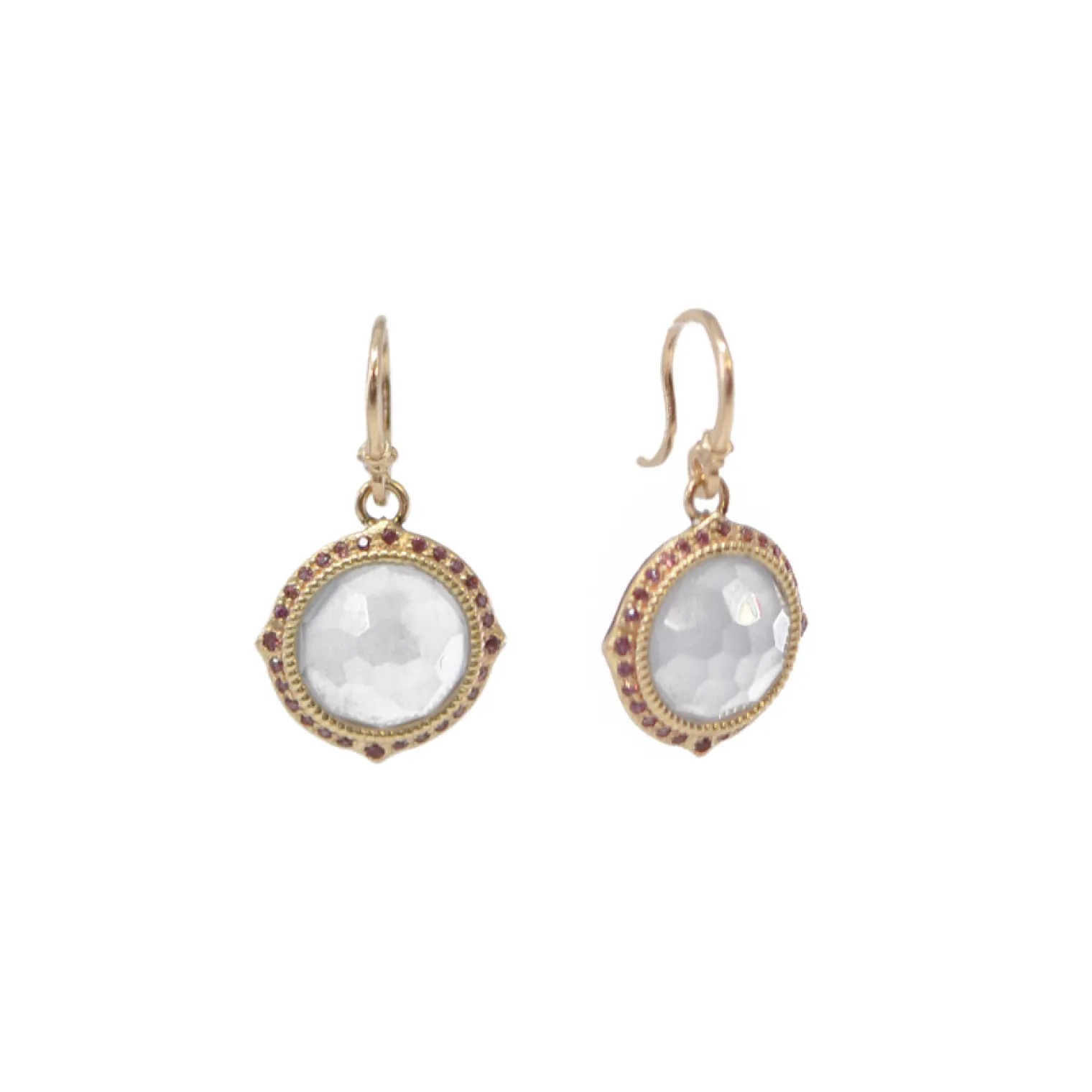 12X12MM TURKISH CHALCEDONY DROP EARRINGS