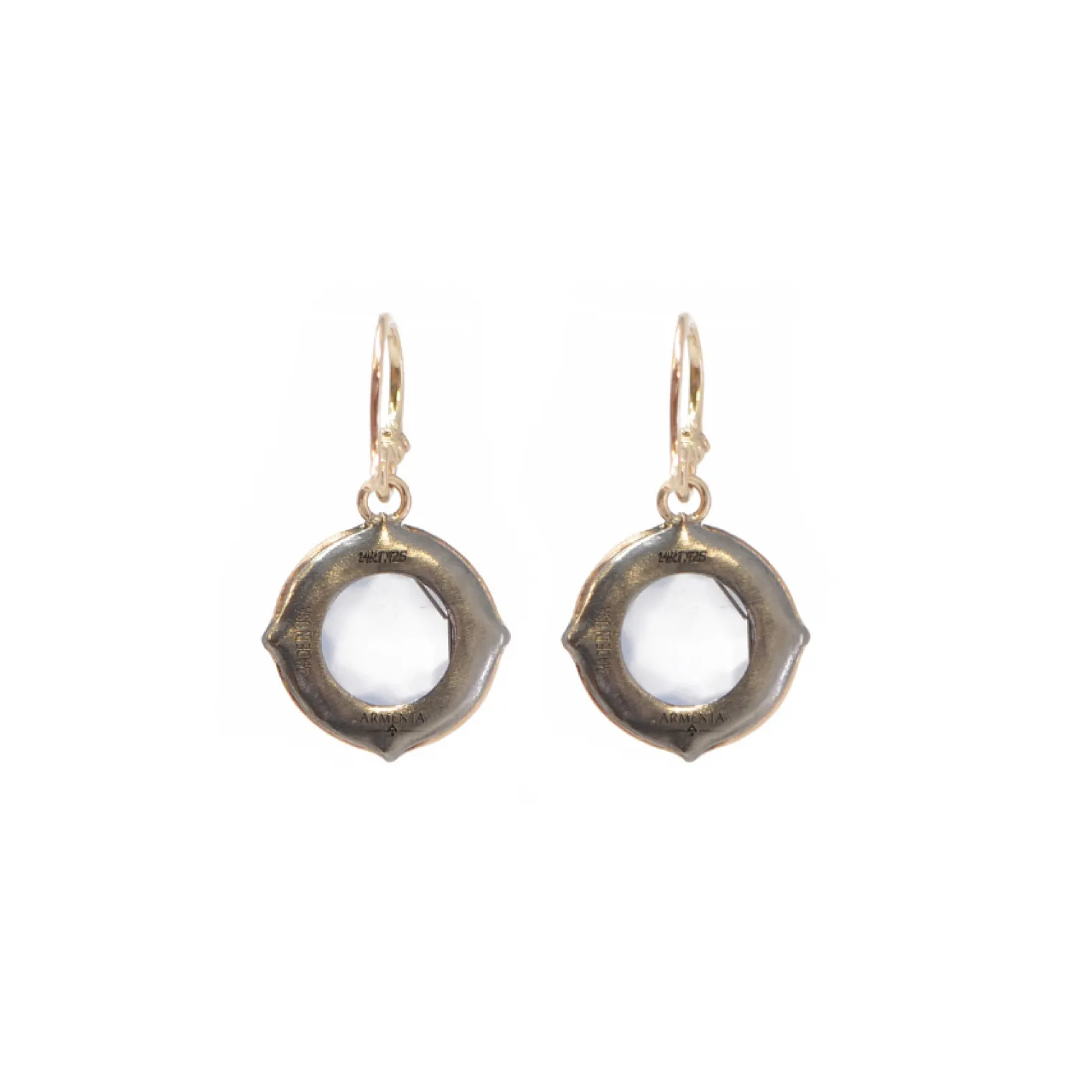 12X12MM TURKISH CHALCEDONY DROP EARRINGS