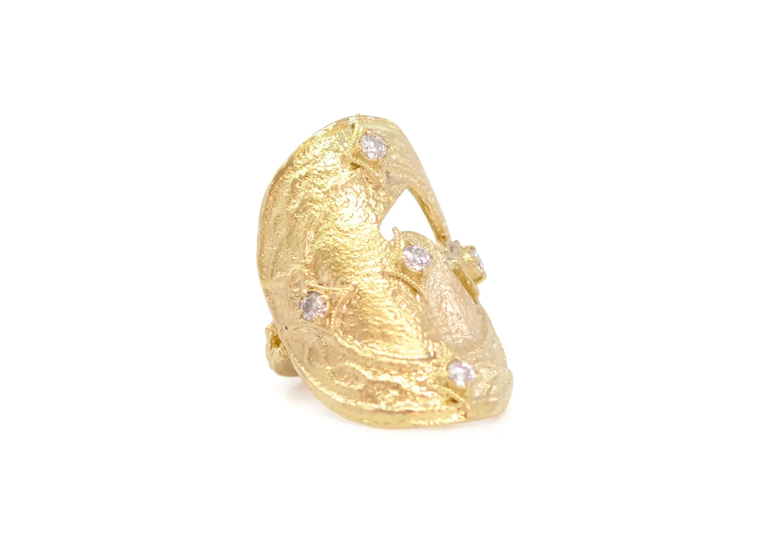 Yellow Gold Artifact Disc Statement Ring