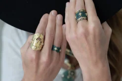 Yellow Gold Artifact Disc Statement Ring
