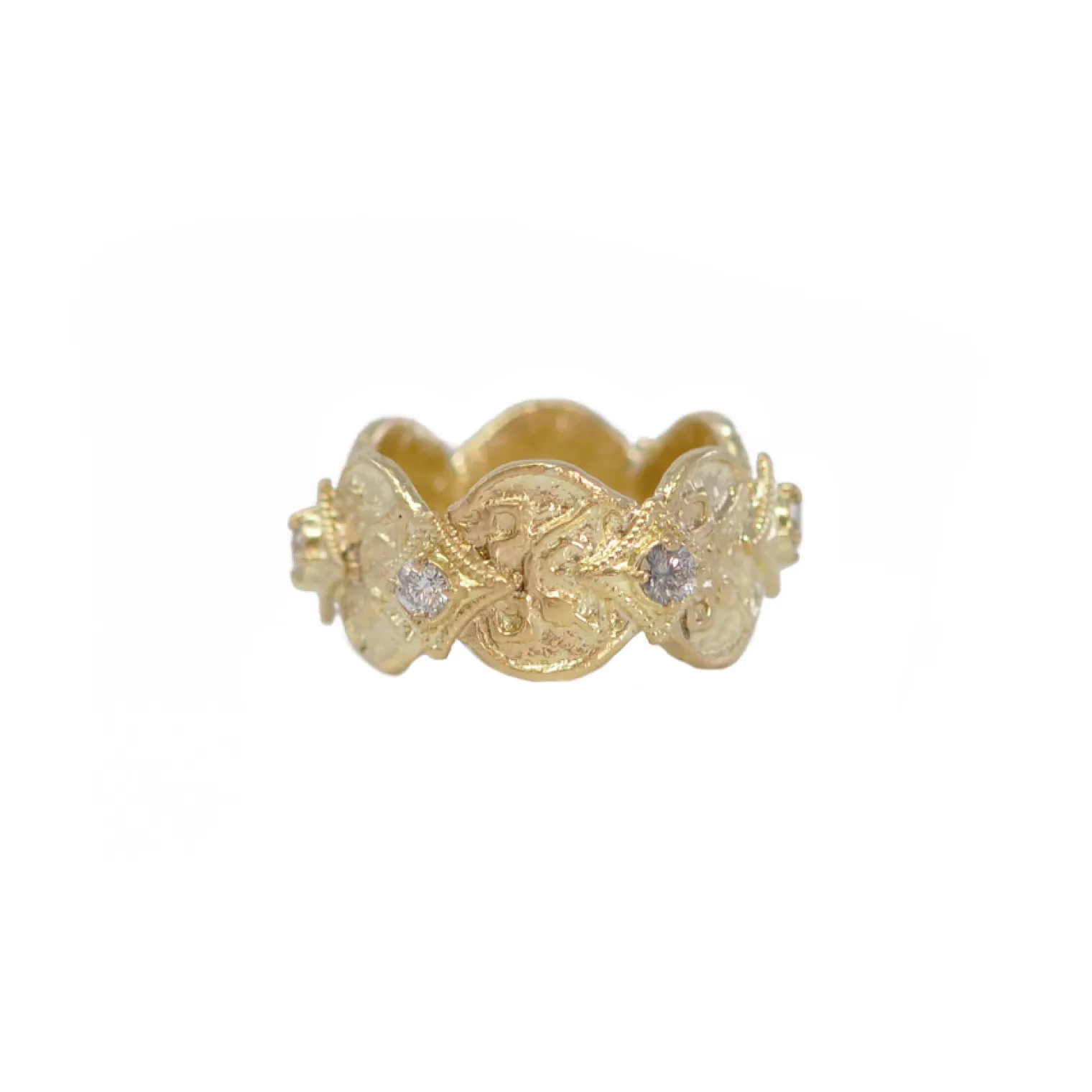 Yellow Gold Artifact Stack Ring