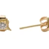 YELLOW GOLD CRIVELLI STUD EARRINGS