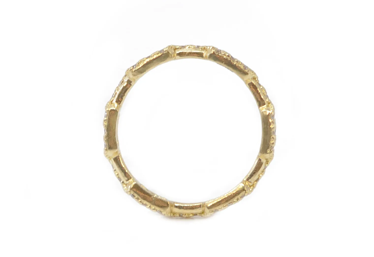 YELLOW GOLD PAPERCLIP STACK RING