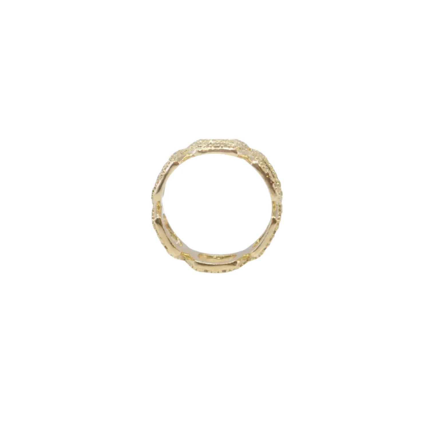 YELLOW GOLD PAPERCLIP STACK RING