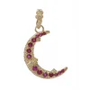 Yellow Gold Pave Crescent Moon Enhancer