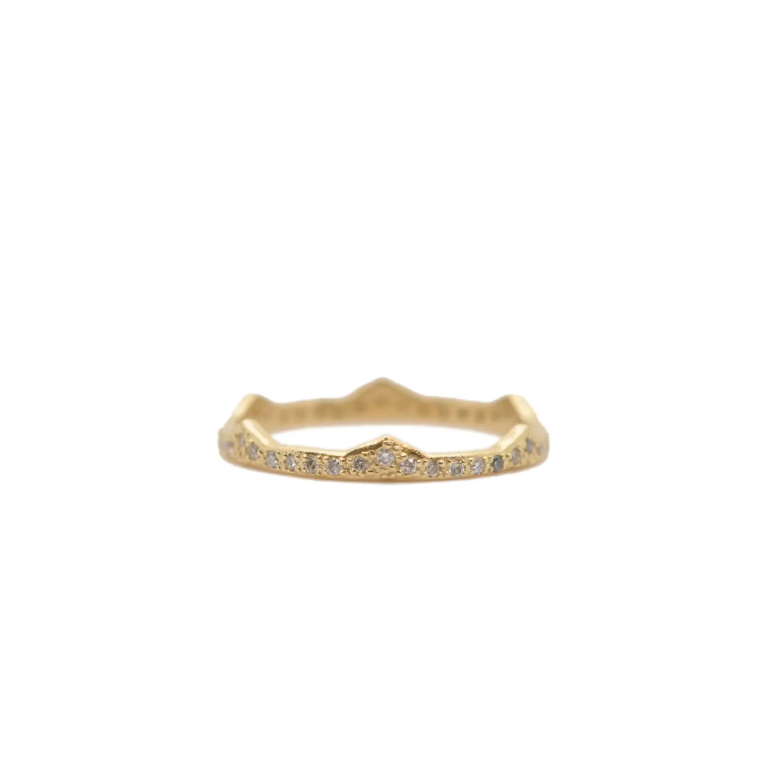 YELLOW GOLD POINTED STACK RING