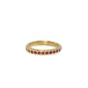 Yellow Gold Ruby Eternity Stack Ring