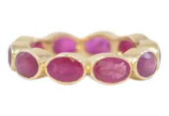 Yellow Gold with Rubies Stack Ring